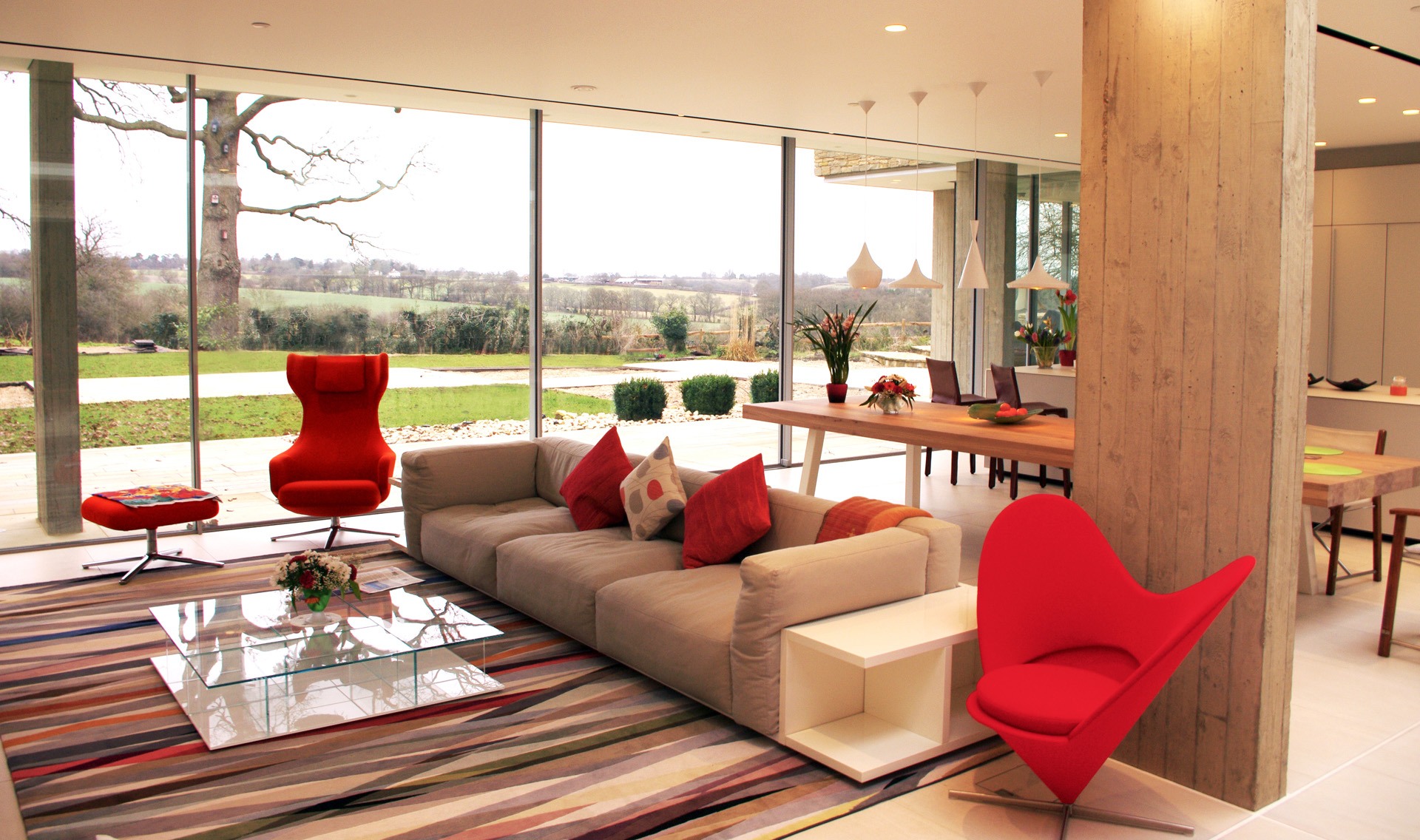 Interior of low energy new build, Camlet Way, Hadley Wood